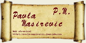 Pavla Maširević vizit kartica